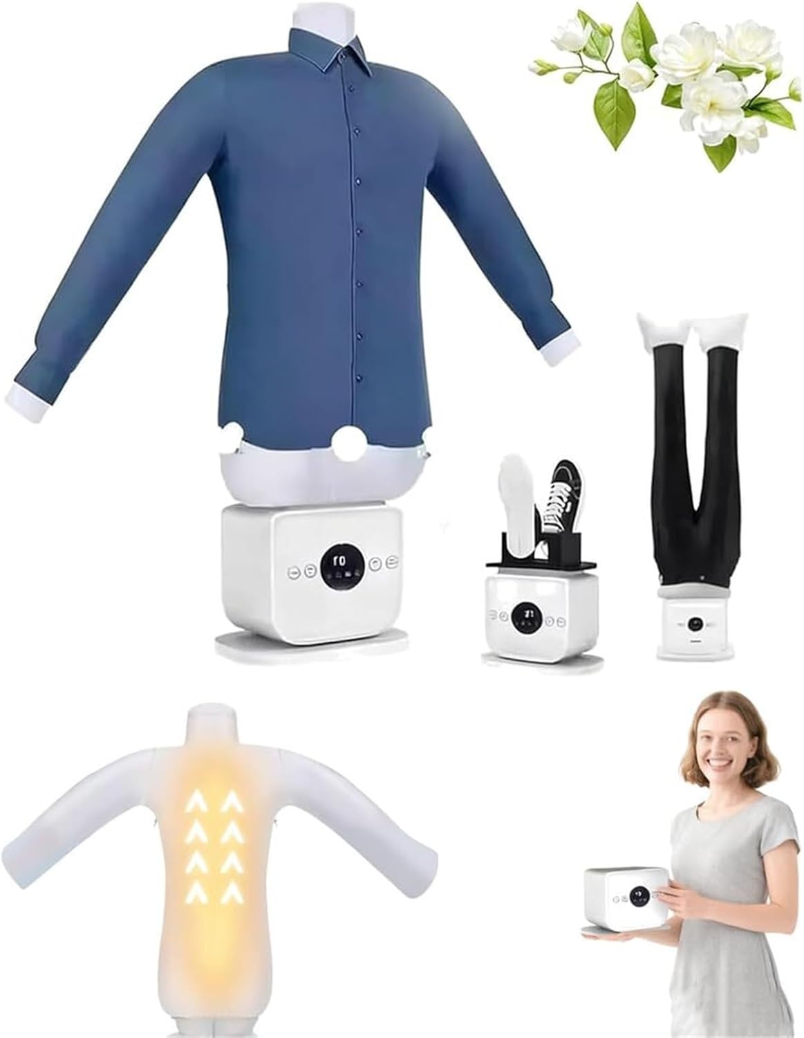 Automatic Ironing Machine New,Clothes Dryer and Hands Free Wrinkle Remover for Shirts,Pants Gentle on All Fabrics
