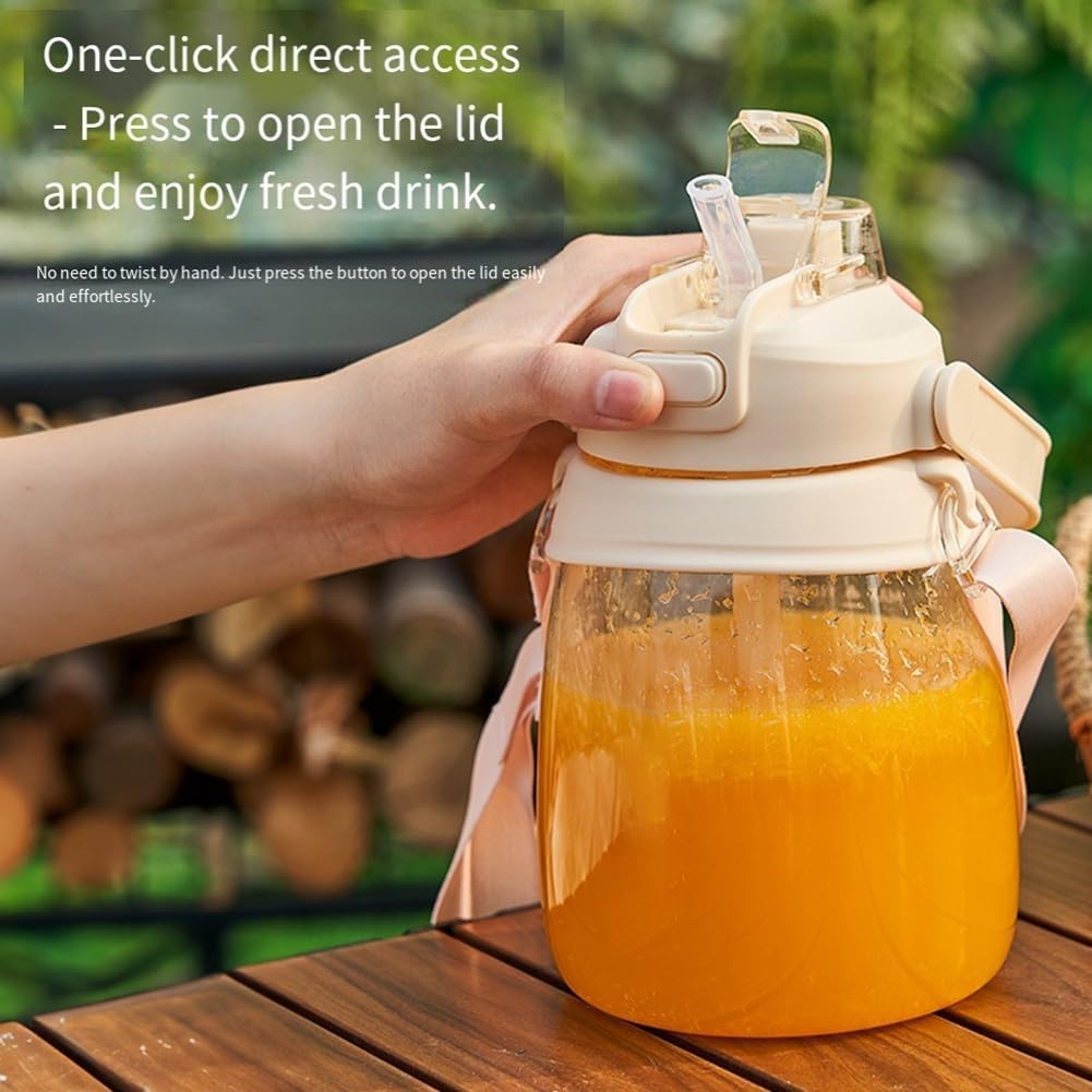 Portable Blender, 34.1oz Cup Electric Mixer 6 Blade Stainless Steel Personal Blender Rechargeable for Shakes Ice Fruits with Leakproof Lid Sip Spout Handle(Cream color)