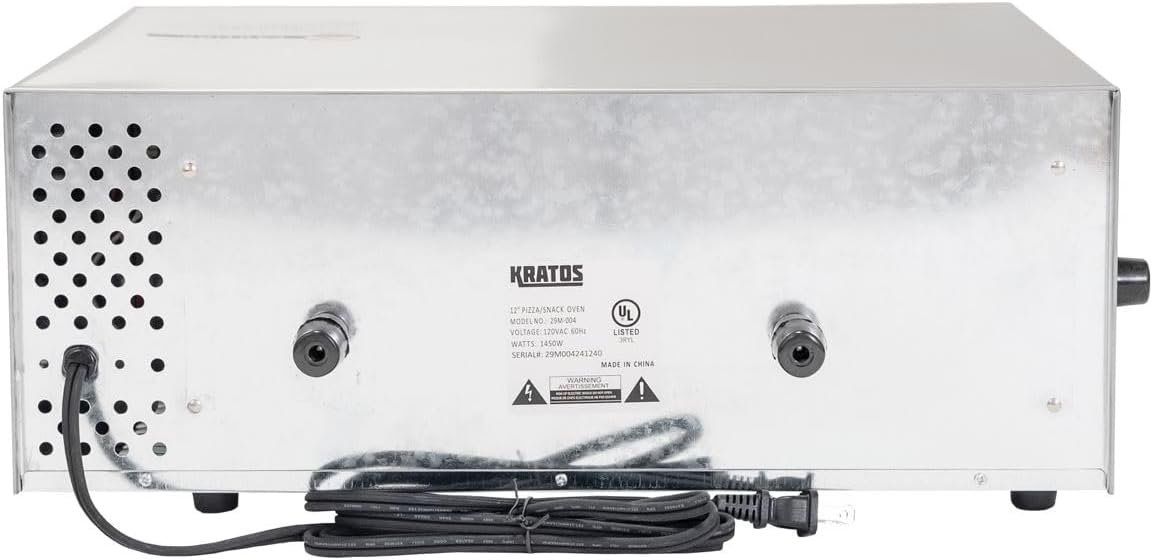 Kratos Commercial Countertop Pizza Oven | Stainless Steel Electric Pizza/Snack Oven with Timer | Fits 12