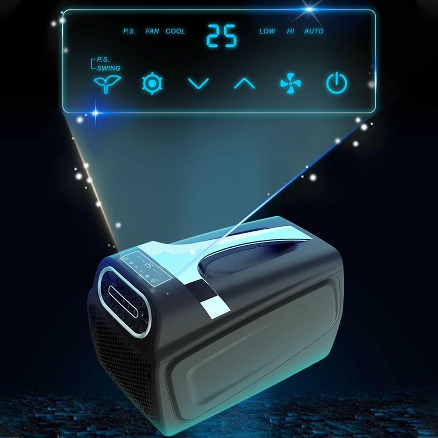 Portable Air Conditioners No Windows Needed, Smart Air Cooler for Small Room & Camping with LED Display, Timer – Double Pipe AC for Room Garage Patio