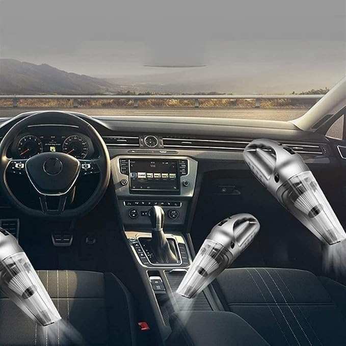 Handheld Vacuum, 4Kpa Powerful Suction Wet & Dry Vacuum Cleaner, Handheld Vacuum Cordless with Quick Tech, Rechargeable Portable Handheld Vac with Stainless Steel HEPA Filter