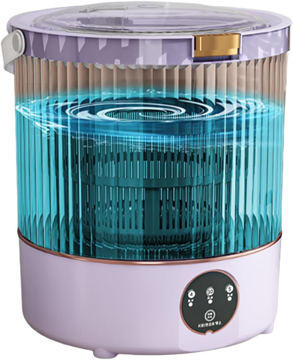 Mini Portable Washing Machine 12L Upgraded Large Capacity Mini Washer Dryer Combo for Underwear,baby Clothes Small Clothes Washing Machine Semi-automatic for Apartments,Dorm,Camping,Hotels Purple 12L