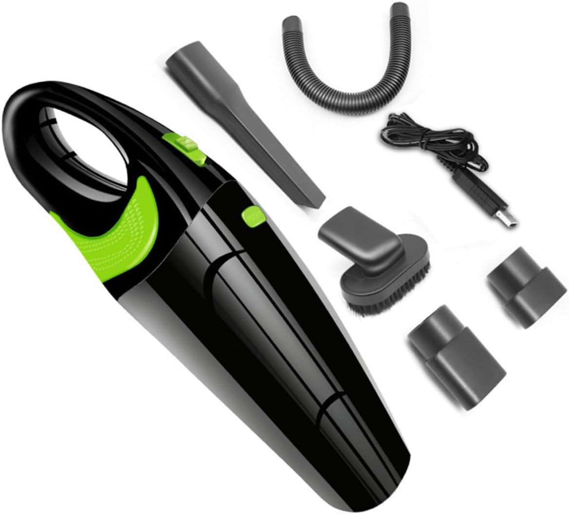 Luxshiny 3pcs Rechargeable Hand Vacuum for Car Wet Dry Portable Vacuum Attachments Low Noise for Home Pet