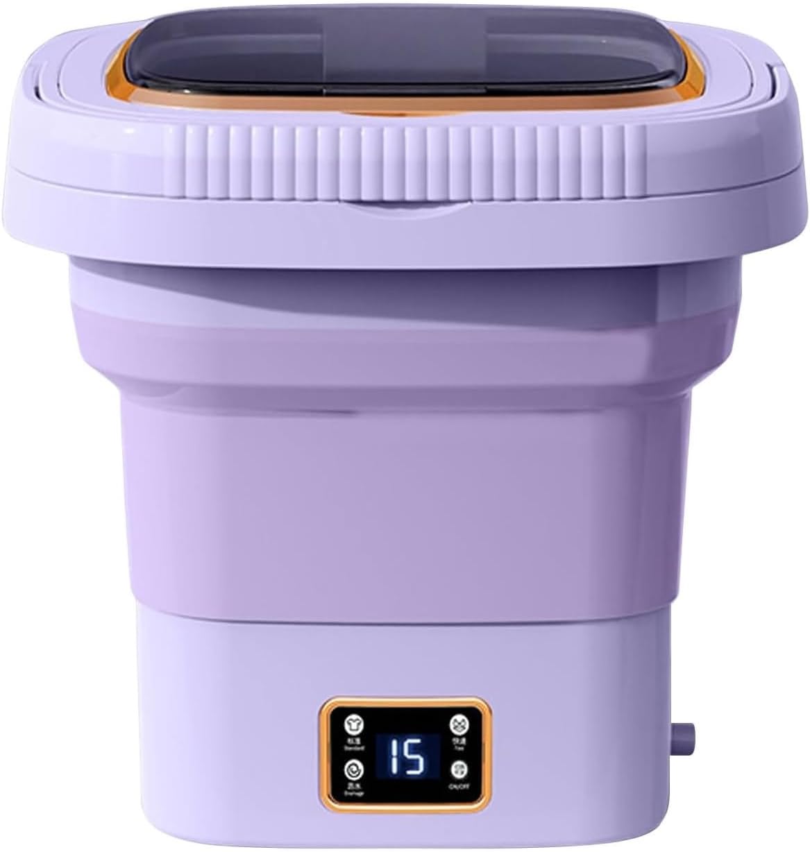 Folding Washing Machine Compact Design for Easy Storage Ideal for Cleaning Underwear Delicates Perfect for Small Spaces and Travel(Purple)