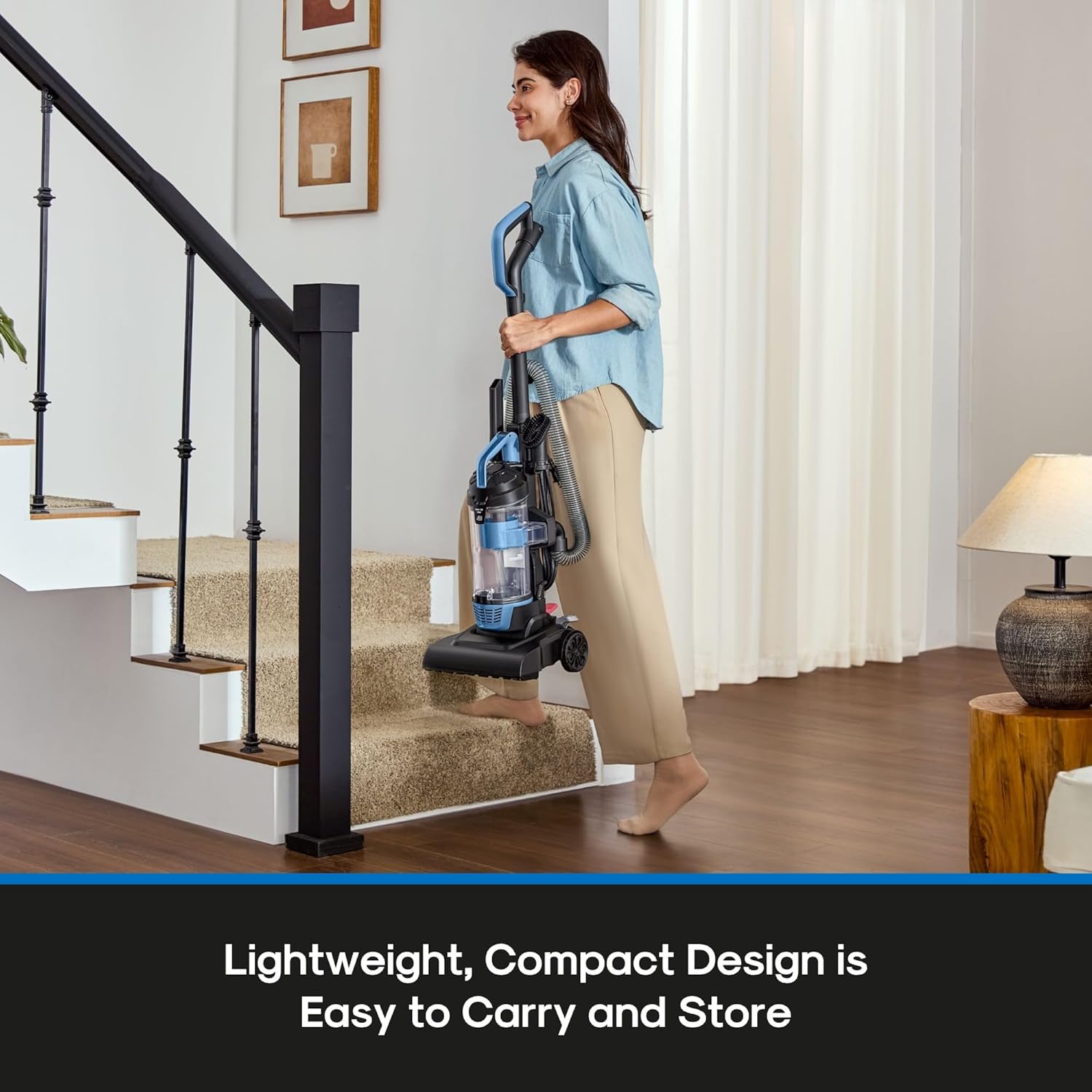 IT'S BRAZILIAN Mainstays Lightweight Bagless Upright Vacuum Cleaner with Brush and Crevice Tool