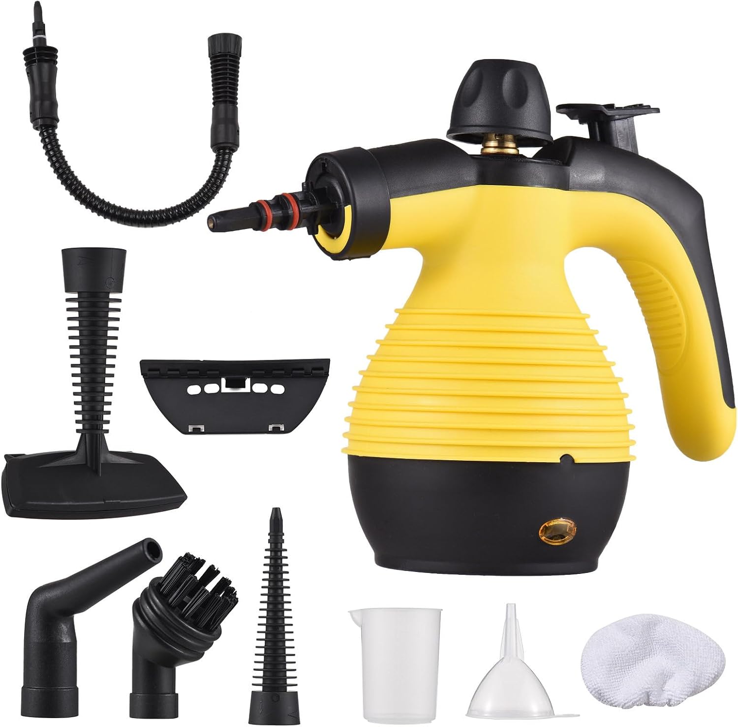 Boyuan Pressurized Handheld Steam Cleaner Multi-Surface Steam Cleaner with 10pcs Accessories, Multi-Purpose Steamer for Home Use, Steamer for Cleaning Floor, Upholstery, Grout, Car, Grime, Grease