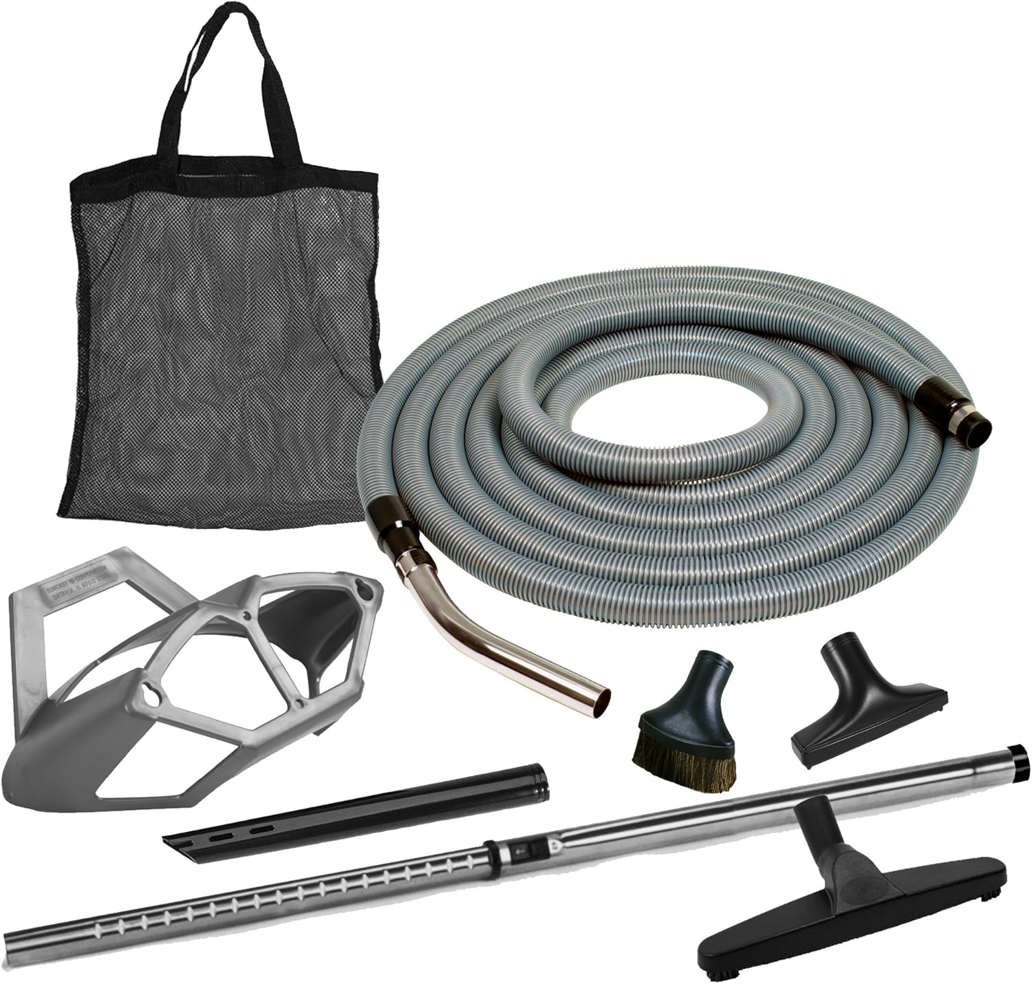 VacuMaid UV150GKP1 Extended Life Professional Wall Mounted Utility Vacuum with 50ft. Garage Kit Pro (Unit and Kit Plus 1 Inlet)