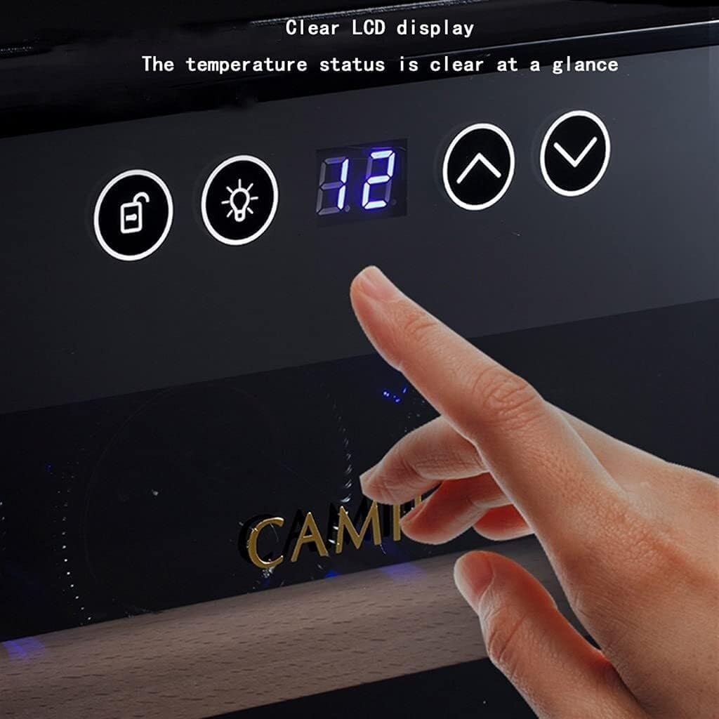 35L Wine Cooler, 12-Bottle Constant Temperature Refrigerator, Independent Wine Cellar for Household Beverage Storage, Wind Cooling,