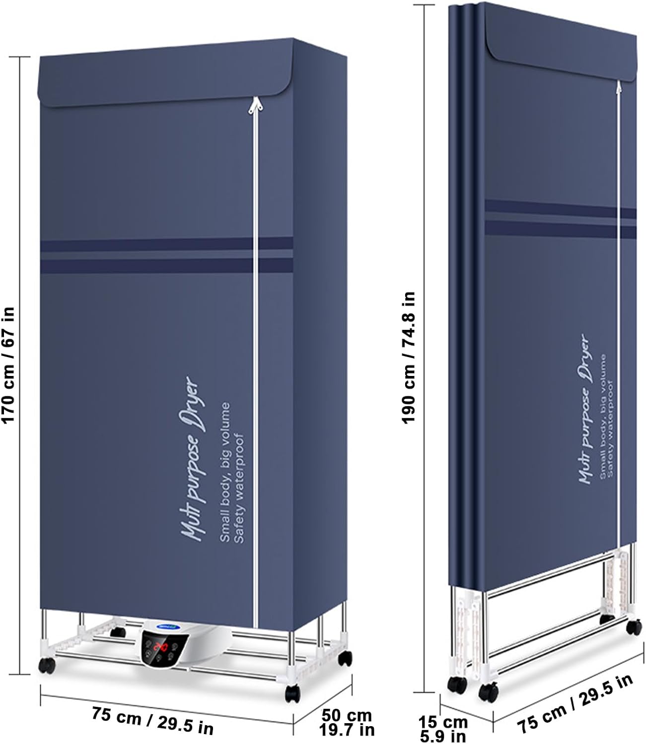 Heated Drying Rack,Electric Clothes Dryer with Remote Control and Timer, Indoor Foldable Electric Clothes Airer Drying Rack, Electric Clothes Drying for Apartments, Families, Dormitories