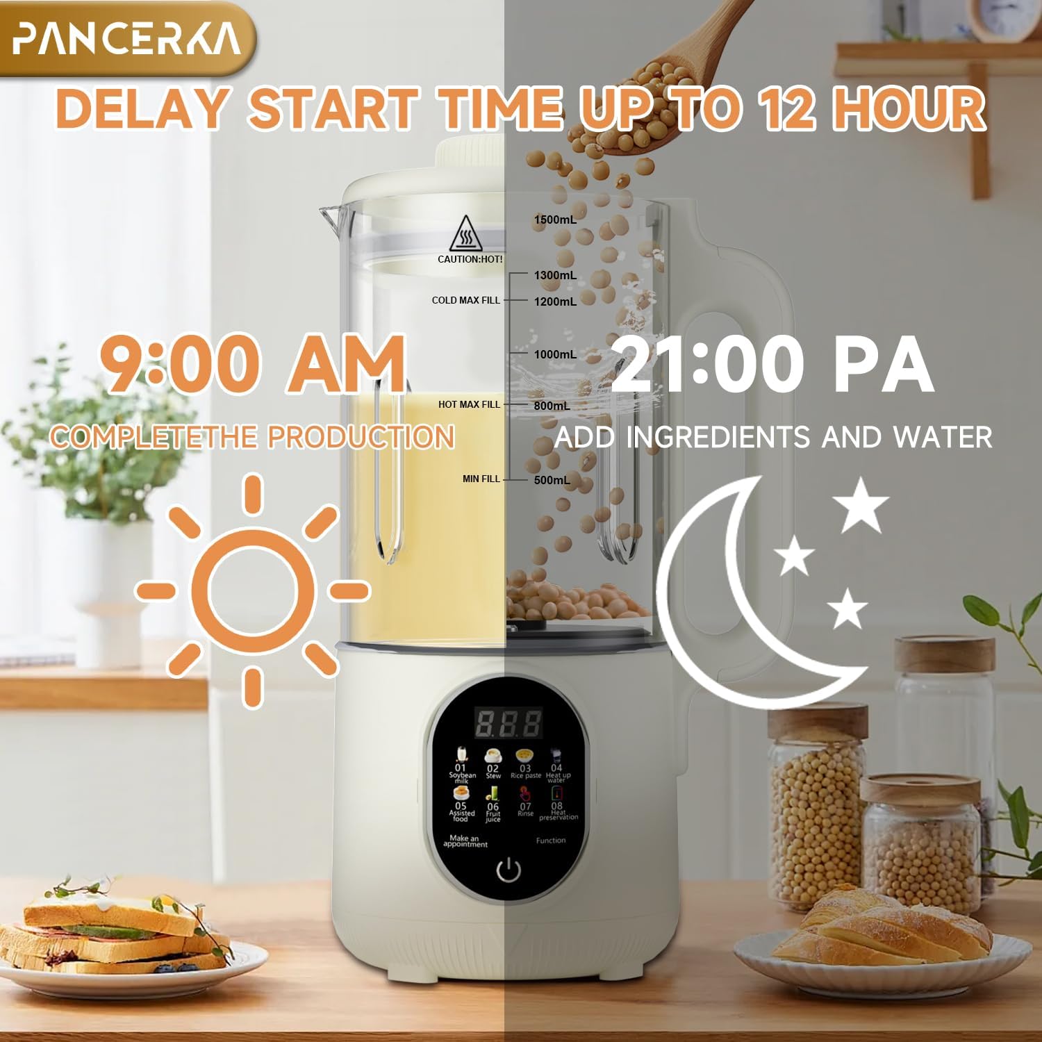 Nut Milk Maker Machine, Multi-Functional Automatic Blender, Automatic Soy Milk Maker