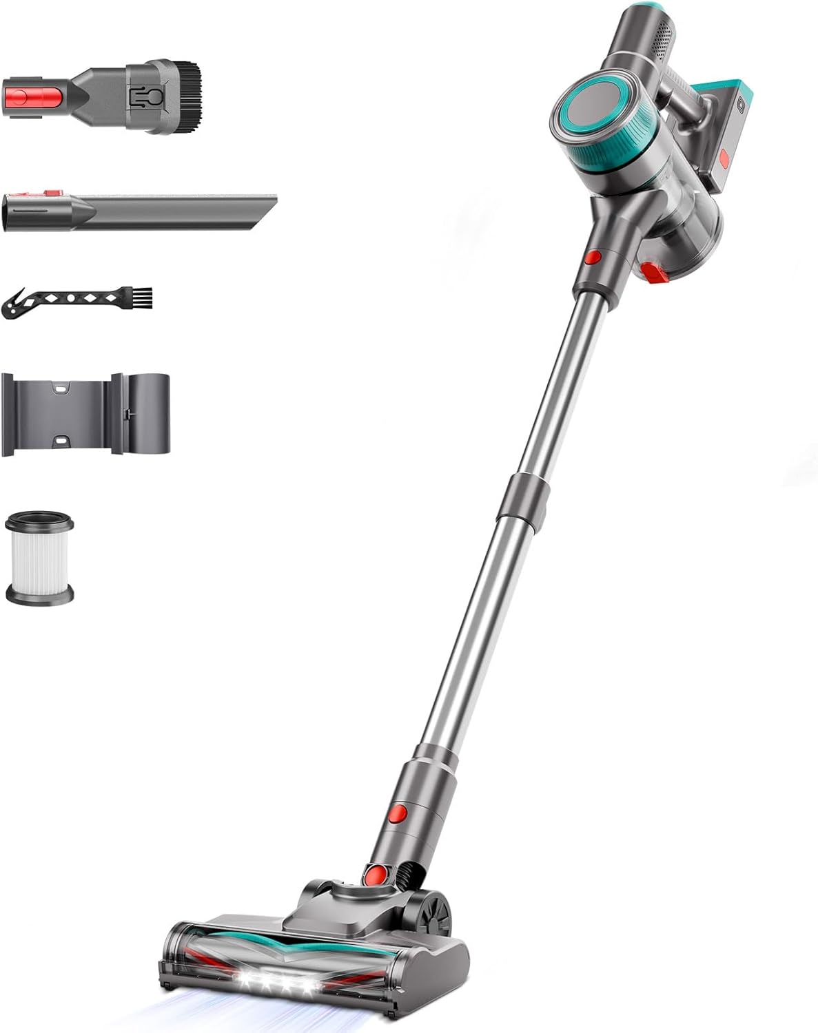 KIKETECH Cordless Vacuum Cleaner, Stick Vacuum Cleaners for Home, Lightweight Vacuum for Pet Hair/Carpet/Floor,X8-Green