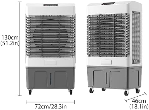 Dual Tank Air Cooler, Portable Air Conditioner with Timer and 4 Ice Packs, 3-Speed Evaporative Cooler for Office Reception Room