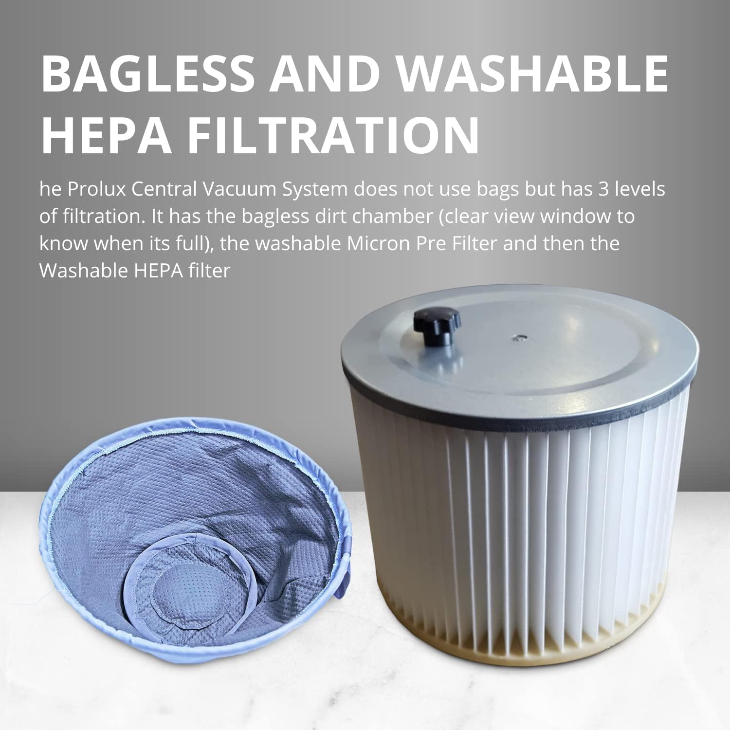 Prolux CV12000 Red Central Vacuum Power Unit w Powerful 2 Stage Motor