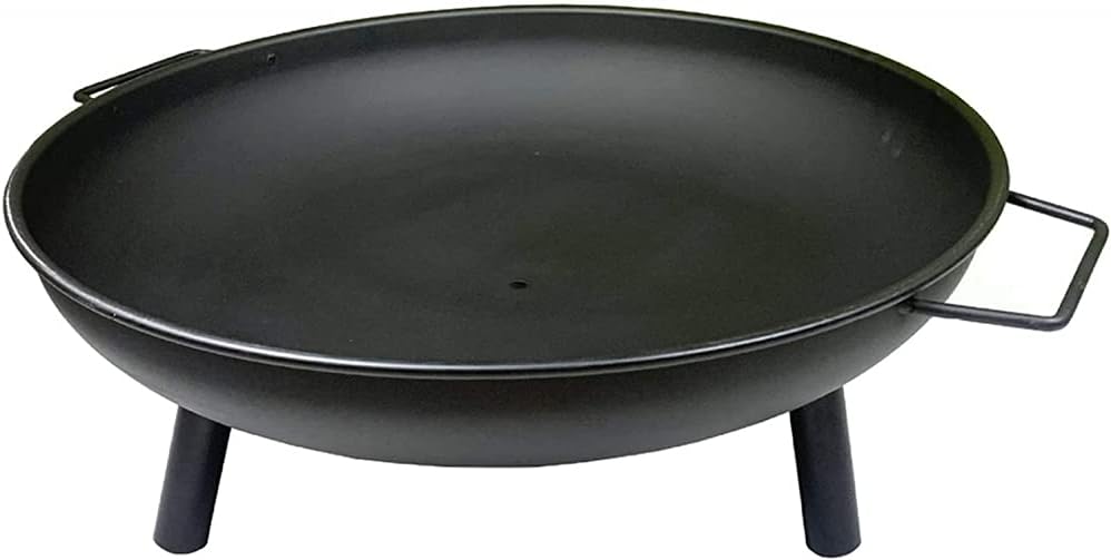 Super Large Fire Pit, Black Cast Iron Brazier Heater, Multifunctional Camping Bowl BBQ, for Indoor Outdoor Garden Patio Grill Wood Charcoal