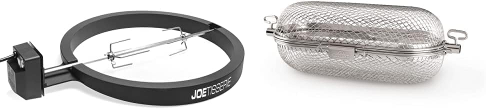 Kamado Joe JoeTisserie Rotisserie + Napoleon Rotisserie Basket Grill Accessory