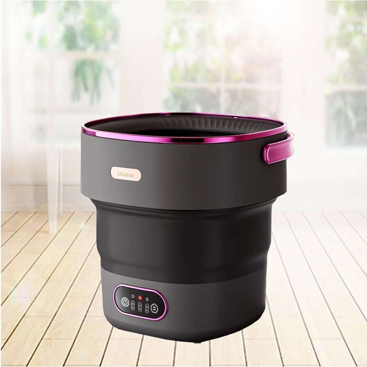 18.5L Portable Washing Machine 2 In 1 Foldable Washing Machine Convenience And Efficiency 12.6 * 12.2 * 13.4in Small Washer For Home Travel & Tiny Spaces(Black)