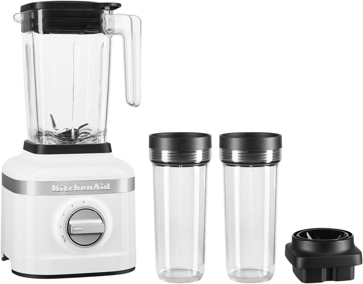 KitchenAid K150 3 Speed Ice Crushing Blender with 2 Personal Blender Jars - KSB1332WH