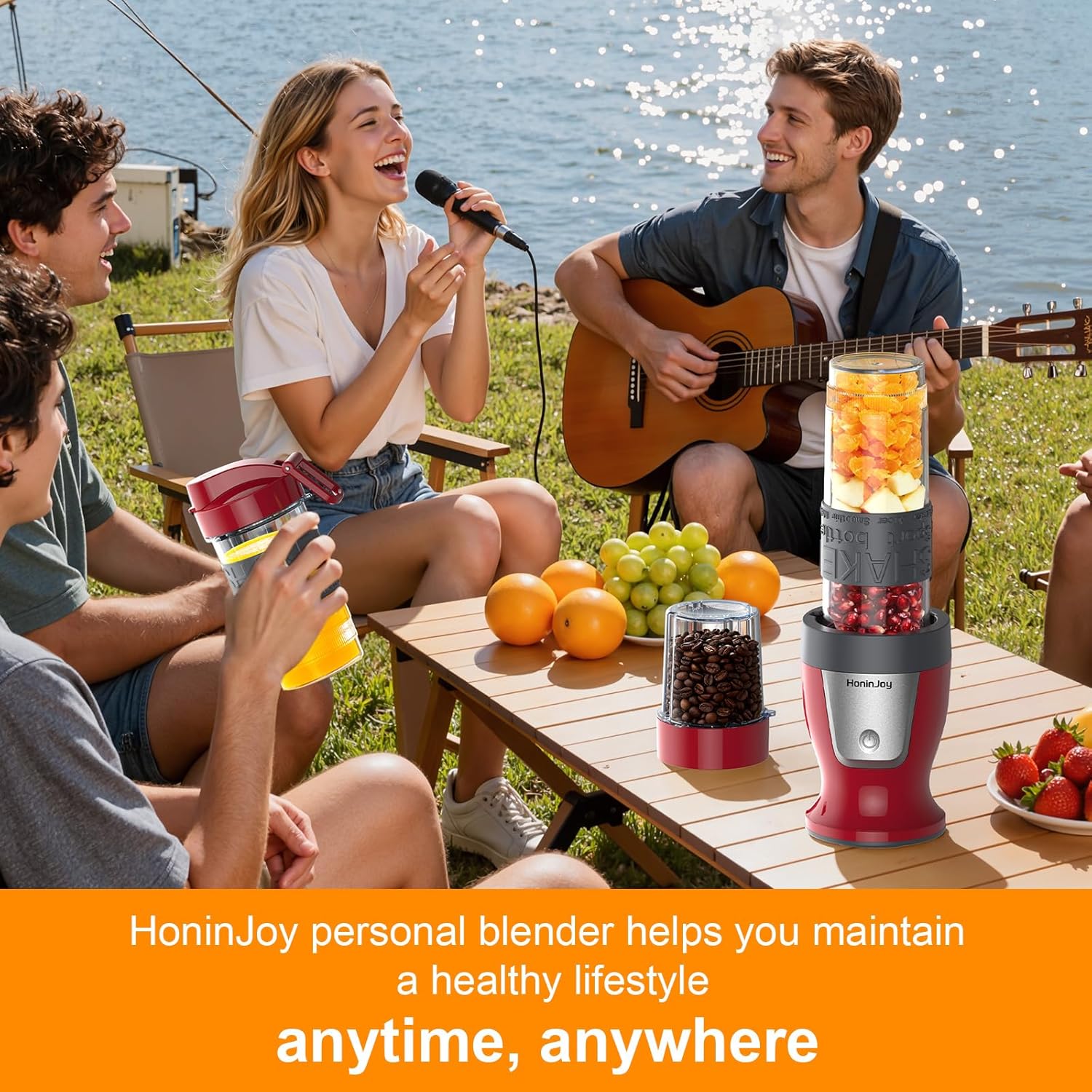 10 In 1 Personal Blender And Grinder Combofor Kitchen, Smoothie Juicer Machines Vegetable And Fruit, For Shakes And Smoothies, Smoothies Maker With 2 Portable Cup, Red