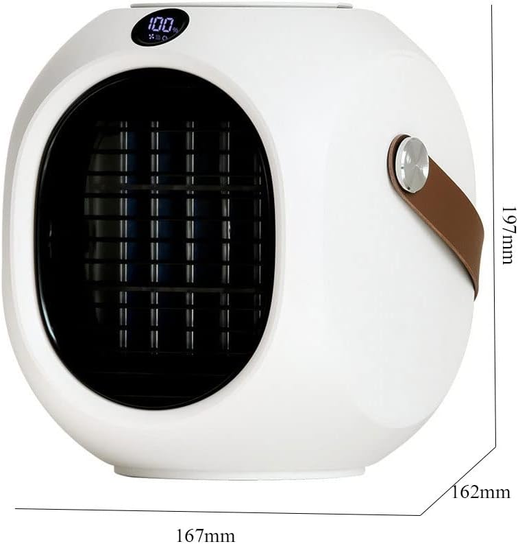 Evaporative Air Cooler, USB Small Air Conditioner, 4000 mAh Poratble Air Cooler 3 Speeds Mini Air Conditioner Poratble for Room/Desktop/Office/Camping