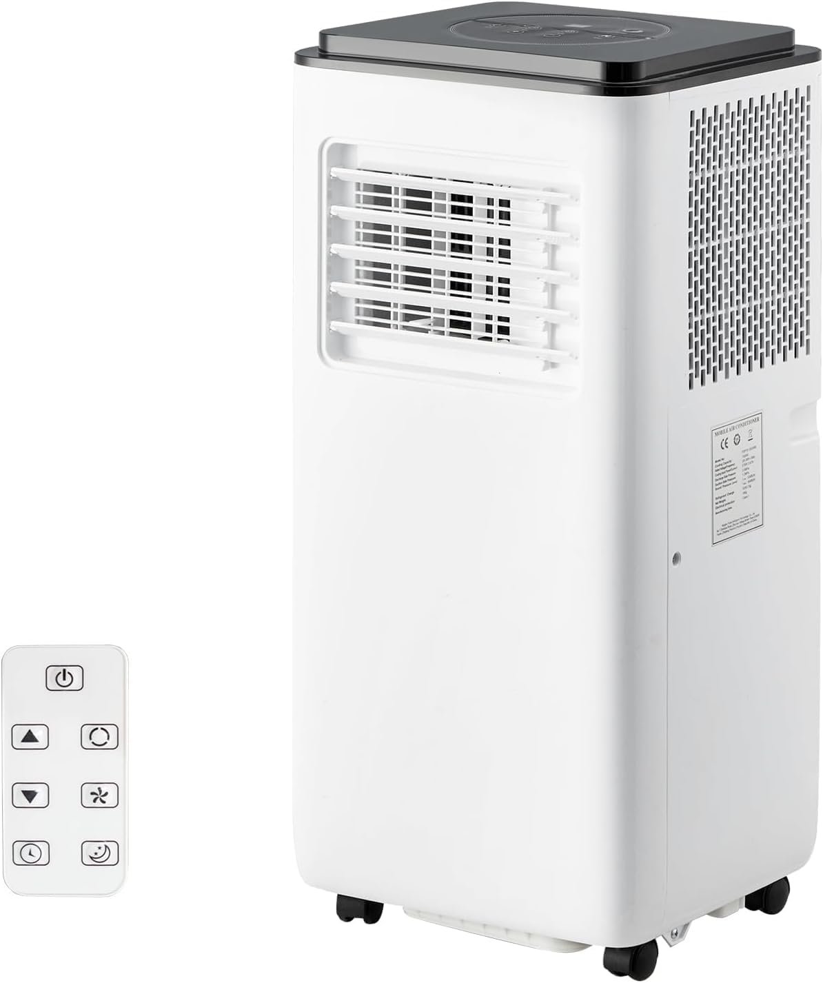 8000BTU Portable Air Conditioner, 3-in-1 Air Conditioner, Cooling Area up to 350 Sq. Ft. Room Air Conditioner with Remote Control/Cooling/Fan/Dehumidifier for Home, Office, Bedroom, White&Black