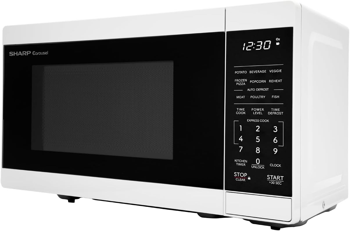 SHARP Compact Countertop Microwave Oven with Removable 10