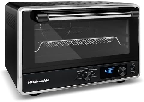 KitchenAid Digital Countertop Oven with Air Fry & Pizza Stone, KCO128BM, Black Matte