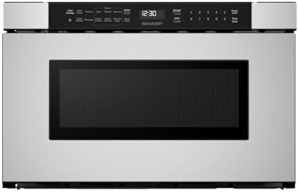 SHARP SMD2440JS Microwave Drawer Oven, 24-inch, 1.2 Cubic Feet, 950 Watt, Angled Touch Control Panel, Stainless Steel