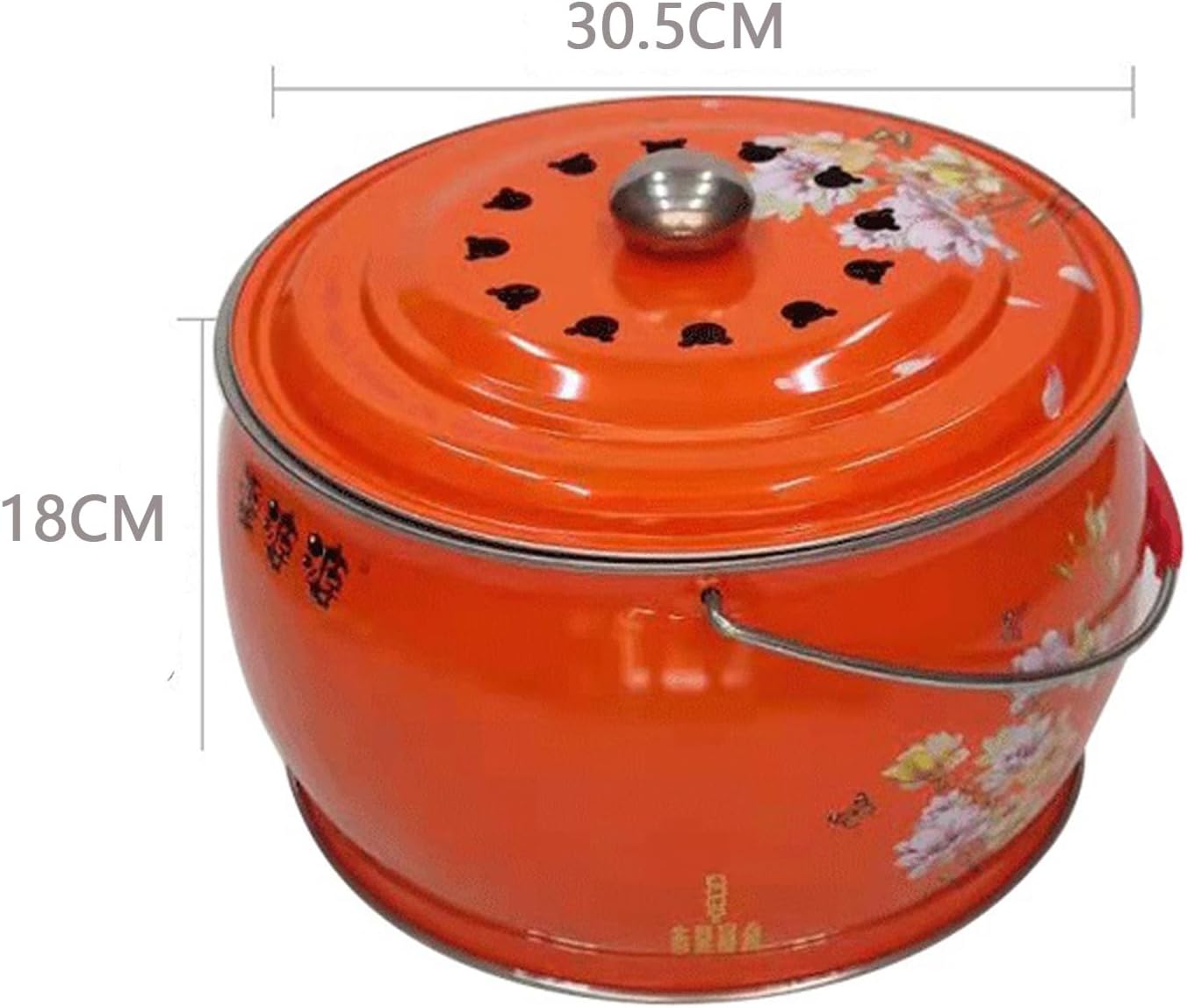 Portable Fire Pit for Camping, Campfire, Warmth - 30.5 x 18cm (B)