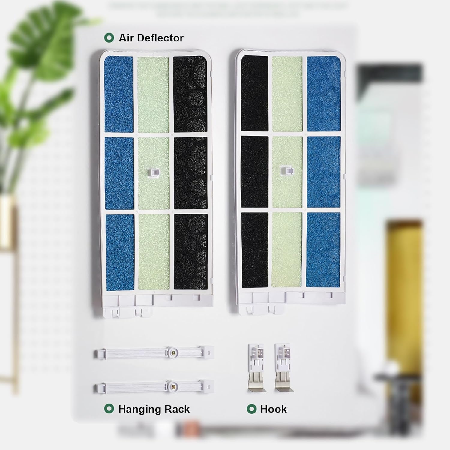 Bottom-mounted Air Vent Deflector, Universal Adjustable Air Conditioner Deflector, Air Deflector for Wall-mounted Air Conditioner
