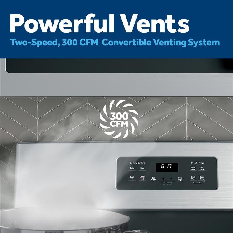 GE 1.8 Cu. Ft. Over-the-Range Microwave Oven with Recirculating Venting