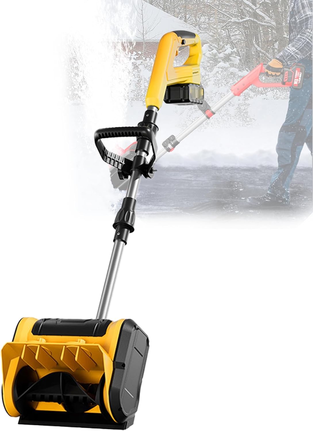 Cordless Snow Shovel, 11 Inch Brushless Snow Blower Compatible,Battery Charger Kit, Lightweight with Adjustable Chute 15sections