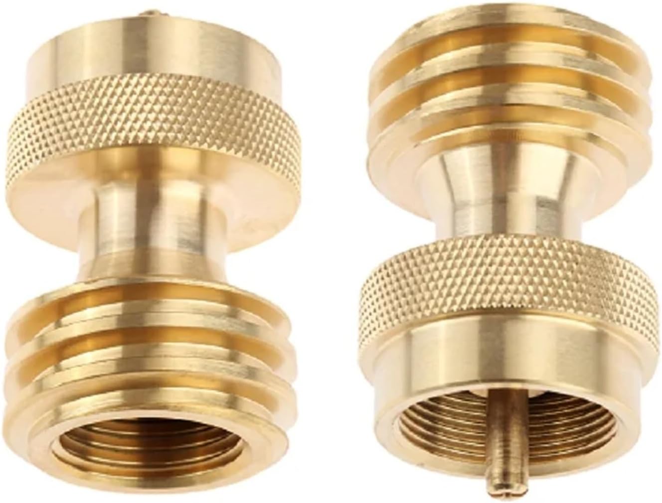 2Pcs 1 LB Propane Gas Grill Converter for Disposable Throwaway Cylinder, 1lb to 20lb Adapter for BBQ Grill Propane Tree Bottle