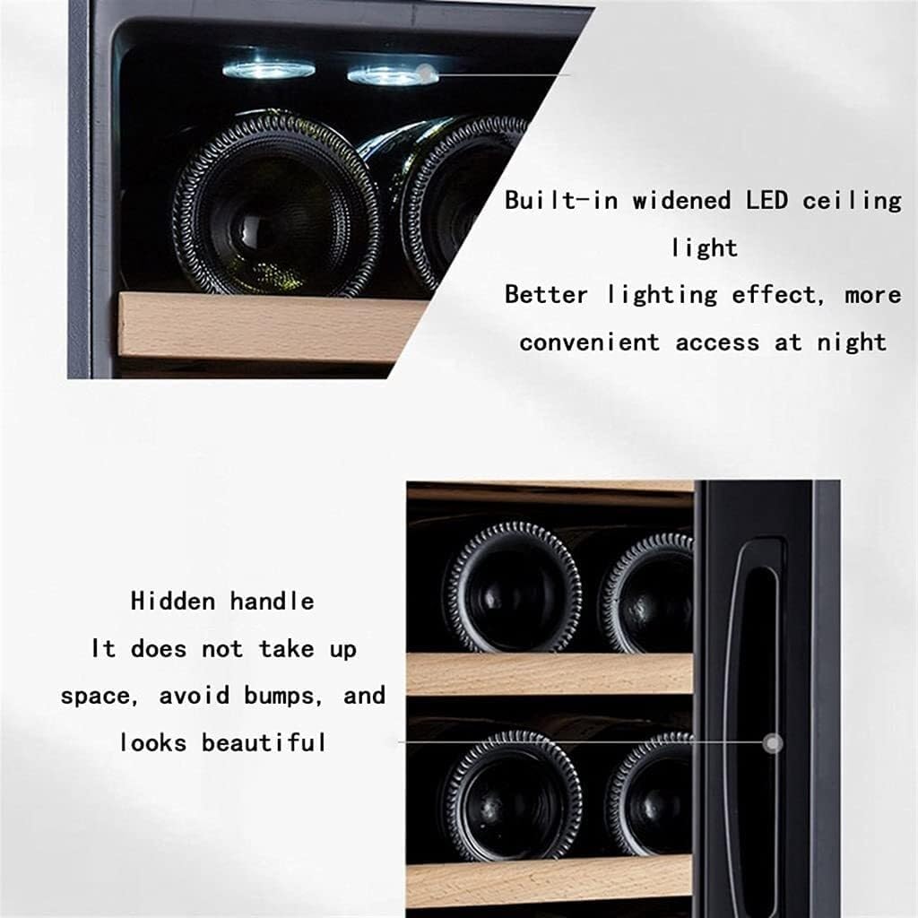 35L Wine Cooler, 12-Bottle Constant Temperature Refrigerator, Independent Wine Cellar for Household Beverage Storage, Wind Cooling,