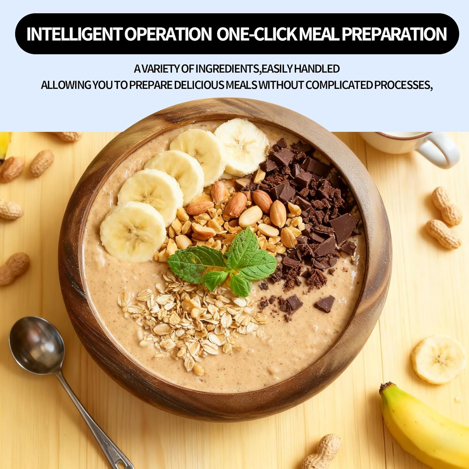 59oz Glass Blenders for Kitchen with Tamper, 1500W High Speed Food Processor, Adjustable P1–P9 Smoothie Maker, Professional Countertop Blender, 14 Presets & Auto Clean for Soups & Sauces