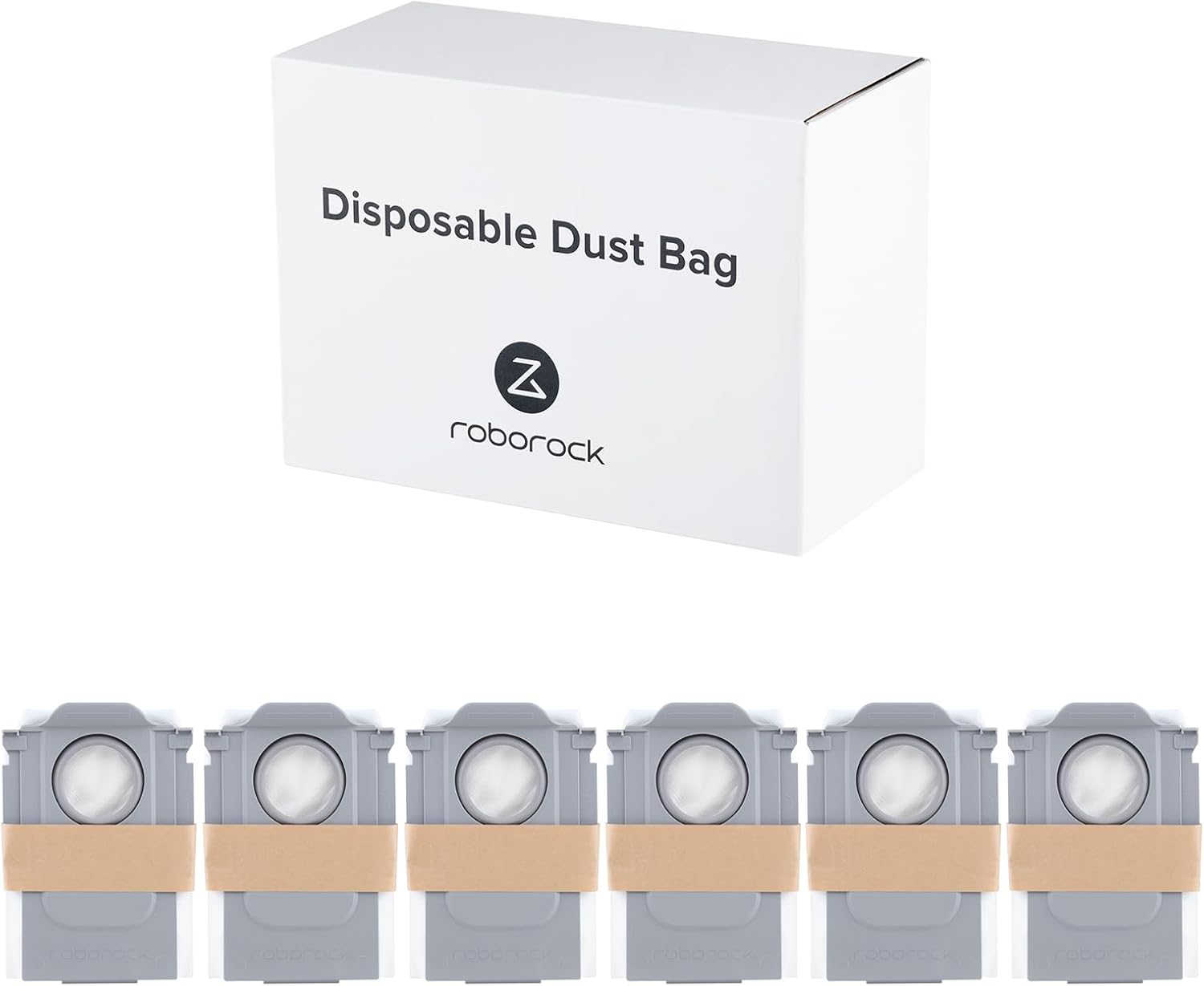 roborock Qrevo S5V Robot Vacuum Cleaner with 6 Packs Disposable Dust Bags Bundle