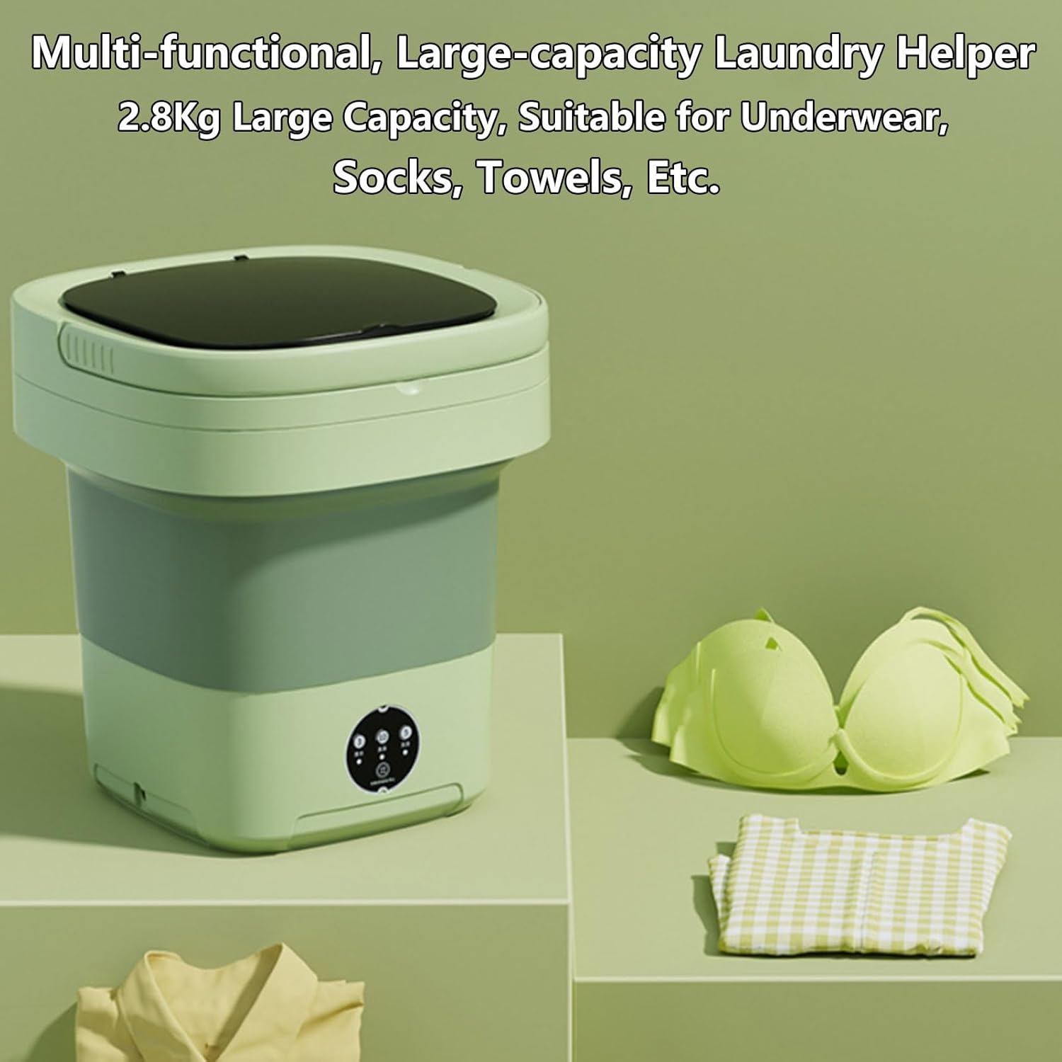 Portable Washer and Dryer 2-In-1, Mini Washing Machine with Spin Dryer Basket and 3 Wash Modes & 11L Capacity for Apartment, Dorm, Rv, Travel Compact for Small Loads & Easy Storage(Pink)