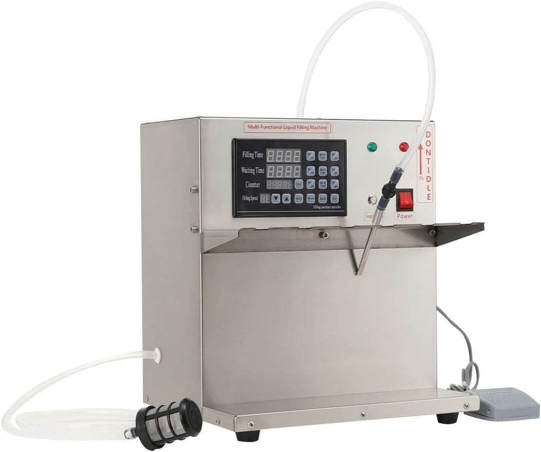 Liquid Filling Machine, Automatic Liquid Filler,High Accuracy Spout Filling Machine 6 Head for Soy Milk, Milk and Other Temperatures Below 80 Celsius Stand-up Pouches Soy Milk Filling Machine