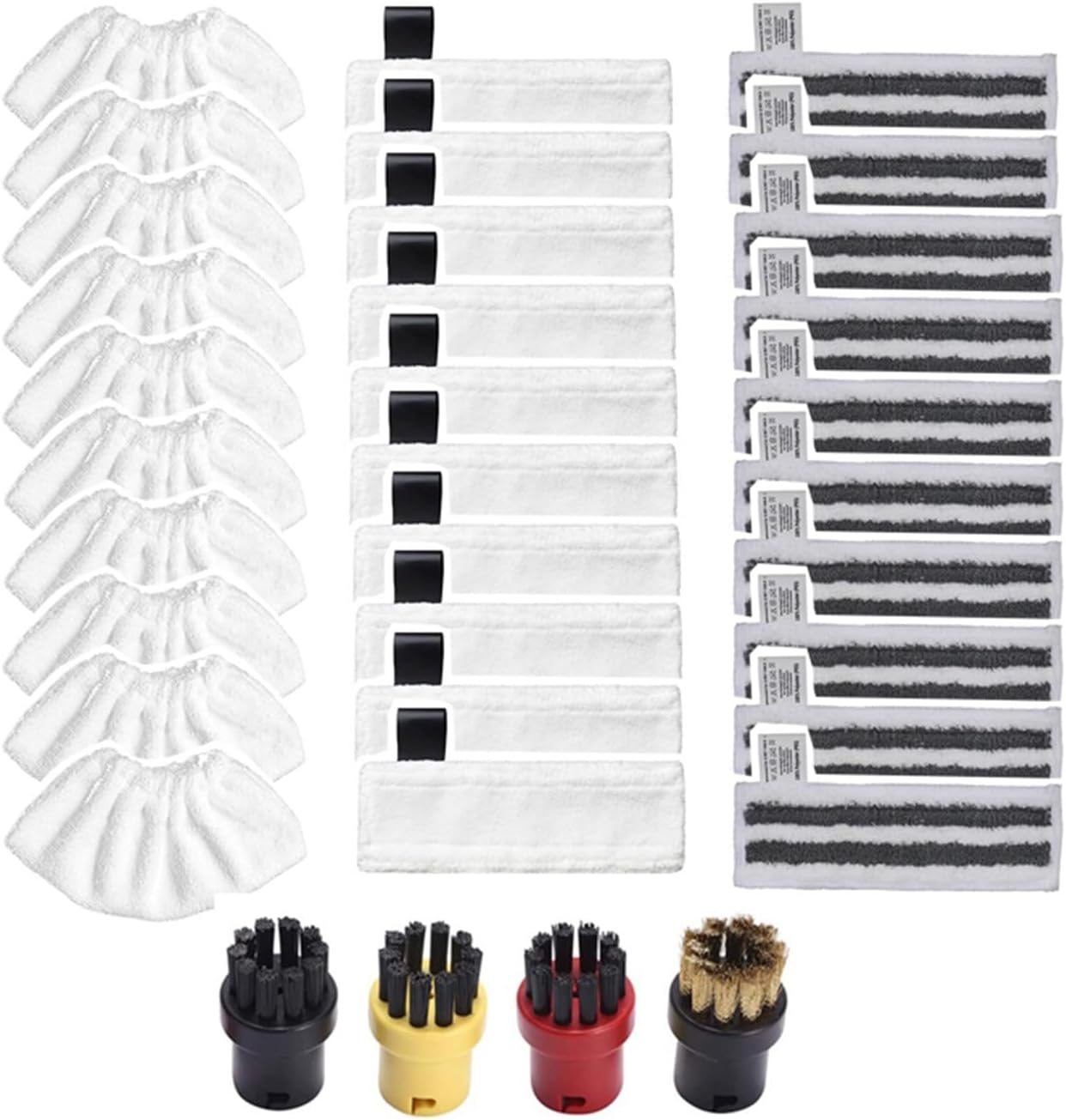 Mop Cloth Easy Repair Steam Cleaner Microfiber Floor Clothes. Compatible with Carcher SC2 SC3 SC4 SC5 (Color : Set L 34Pcs)