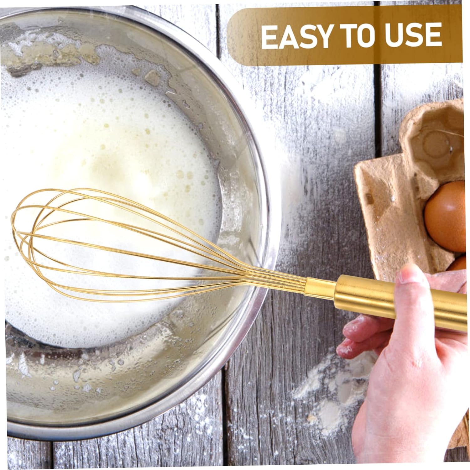 PRETYZOOM Stainless Steel Egg Beater Yolk Egg Tool Formula Mixer Wisking Tool Mixer Blender