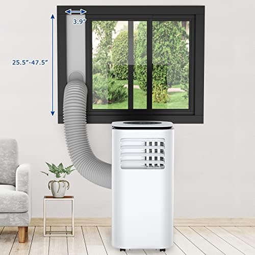 ARLIME Portable Air Conditioners 9000 BTU Cools up to 350 Sq. Ft., Portable AC Unit with Remote Control, Floor Air Conditioner with Window Kit For Room, Office, Dorm, Bedroom