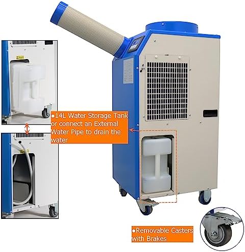 Commercial Spot Cooler Mobile Cooling Air Conditioner Outdoor Air Conditioner 11900BTU/H Industrial Single Column Air-Cooled 220V 480m³/h