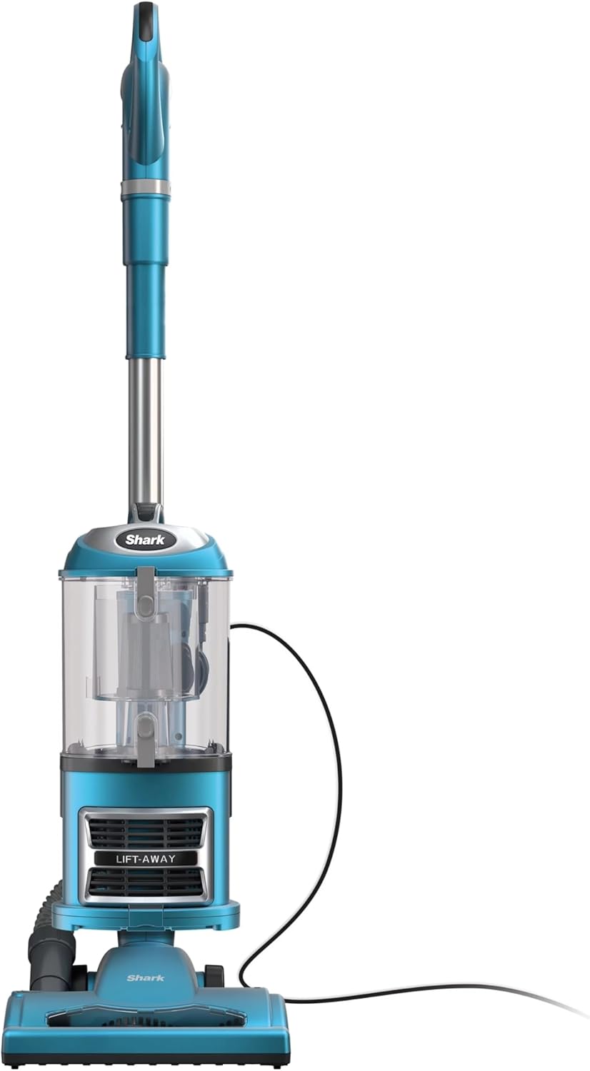 Shark NV380 Navigator Lift-Away Deluxe Upright Vacuum with Large Dust Cup Capacity, Swivel Steering, Upholstery Tool & Crevice Tool, Blue (Renewed)