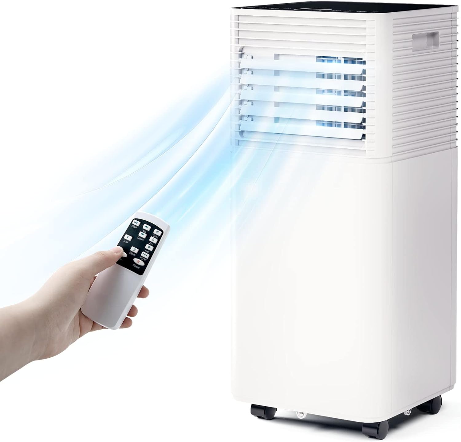 ARLIME 8000 BTU Portable Air Conditioners, 3-in-1 AC Cools up to 250 sq. ft. Freestanding Air conditioner unit w/Fan & Dehumidifier, Remote Control, Window Mount Kits for Home Office