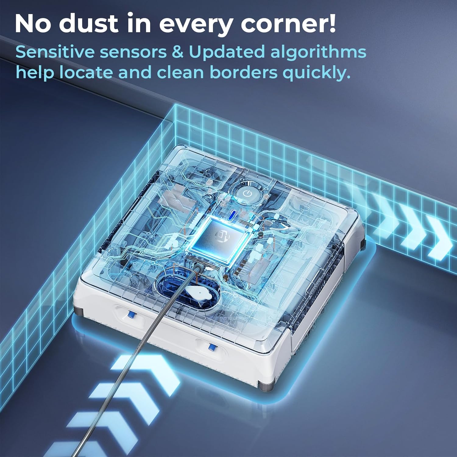 HUTT Auto Window Cleaning Robot A1, Upgraded 4 Water Spray & 6000PA High Suction Power Window Cleaner with Laser Sensor Detection, Perfect for High-Rise Windows, Tiles and Glass