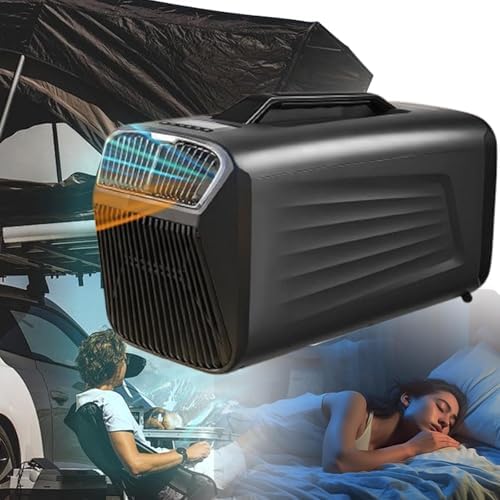 Portable Air Conditioners,Mobile Air Conditioners,Camping Air Conditioner,4-In-1 Air Cooler&Heater-Remote,3 Speeds & Lightweight, Low Noise-For Camping Outdoor,Rv,Truck,Office,Bedroom ,Black