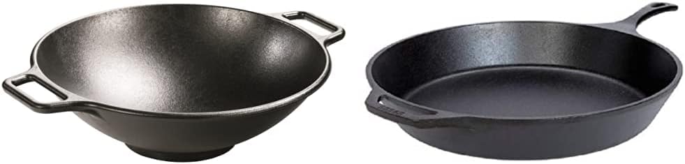 Lodge 14 Inch Cast Iron Wok 15 Inch Cast Iron Skillet