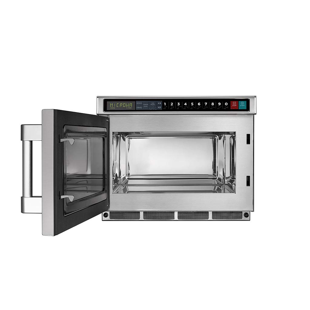 Midea Equipment 1217G1A Stainless Steel Stackable Commercial Microwave Oven, 1200W