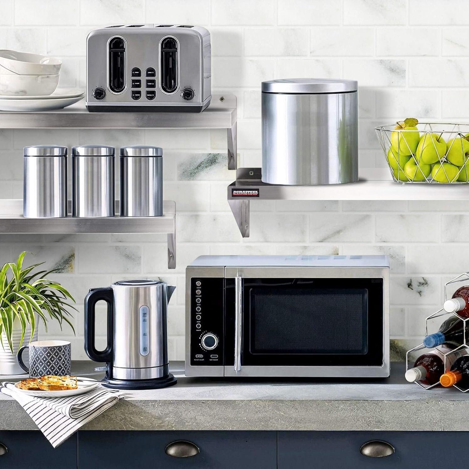 DuraSteel Stainless Steel Wall Shelf - 36