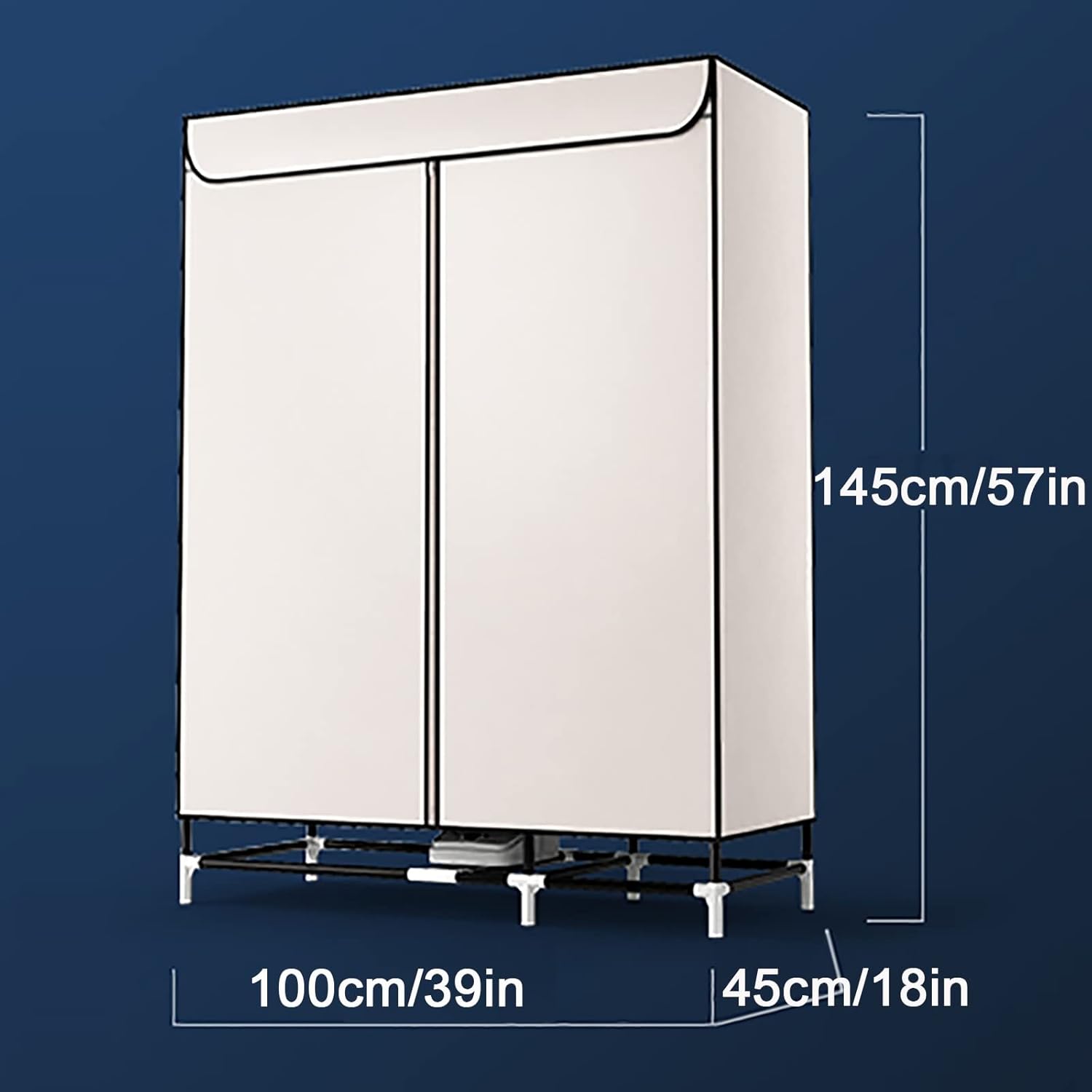 Portable Clothes Airer, Silent Electric Warm Air Dryer Clothes Drying Rack Machine, 850W Heated Clothes Dryer with Timing, 30kg Large Capacity Double Layer Dryer for Home Apartment Commercial The New