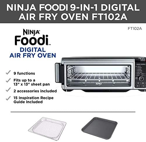 Ninja Foodi 9-in-1 Digital Oven Air Fry, Air Roast/ Broil, Bake, Bagel, Toast, Dehydrate, Keep Warm, and Reheat - Stainless Steel